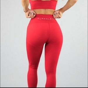 Alphalete Revival Leggings Formal Red
